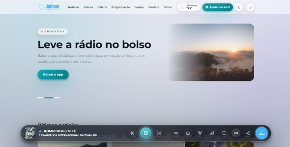 Bottom-Bar Radio Player