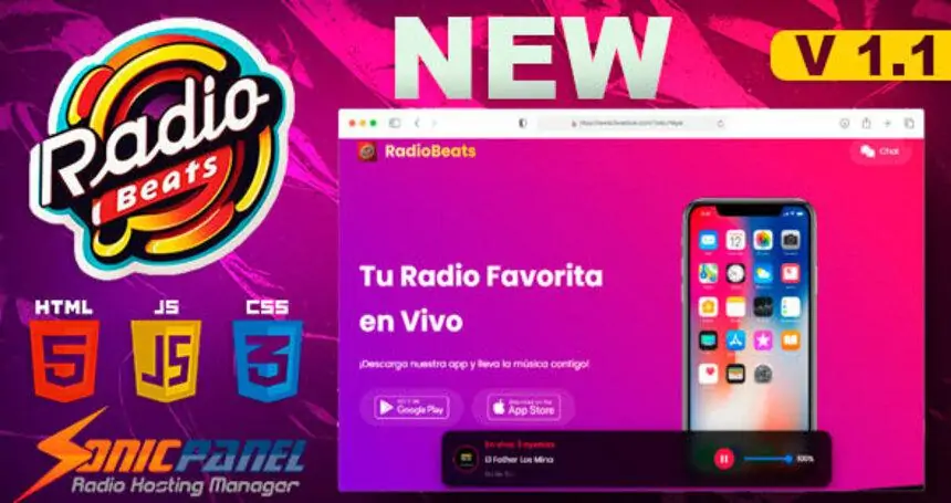 Radio Beats – HTML5 ShoutCast, Icecast